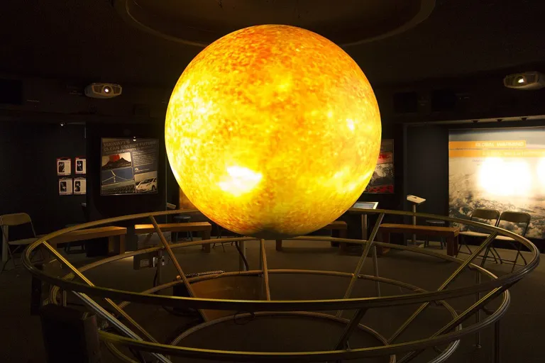 The Sun display at the video sphere.